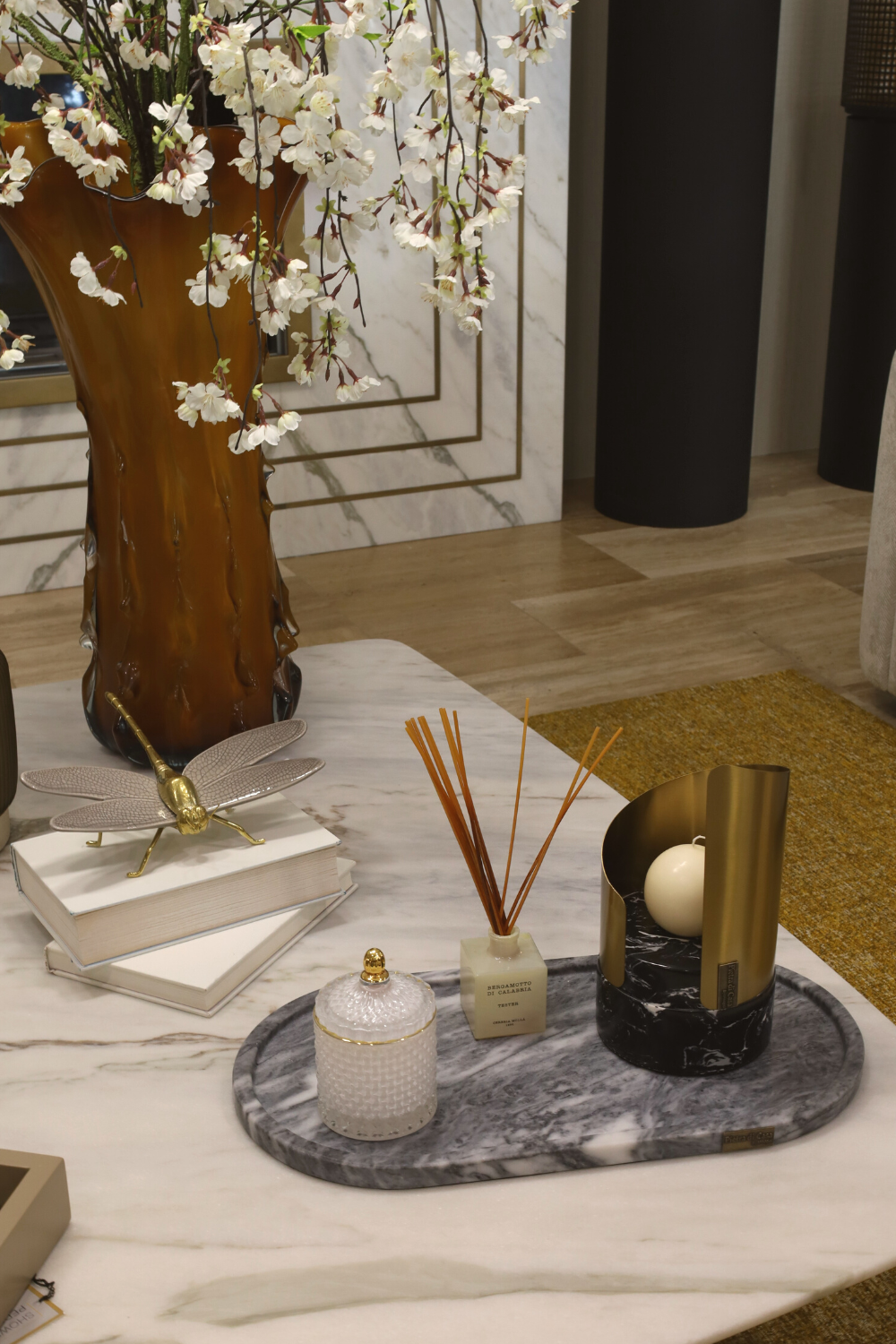 PIETRA DI CASA - Wholesale Decorative Tray - Marble Tray - PAPA ALANA Oval20 - Ruivina8