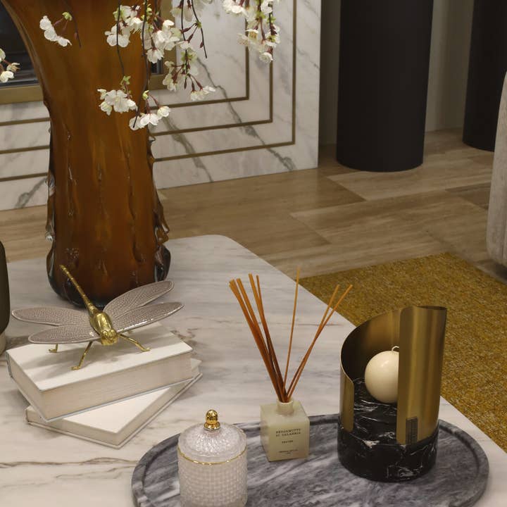 PIETRA DI CASA - Wholesale Decorative Tray - Marble Tray - PAPA ALANA Oval20 - Ruivina8