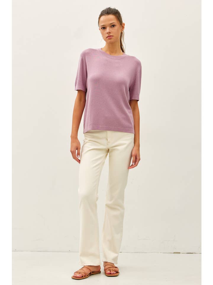 Be Cool - Wholesale Knit Sweater - Women's - CASHMERE BLENDED SHORT SLEEVE SWEATER 13