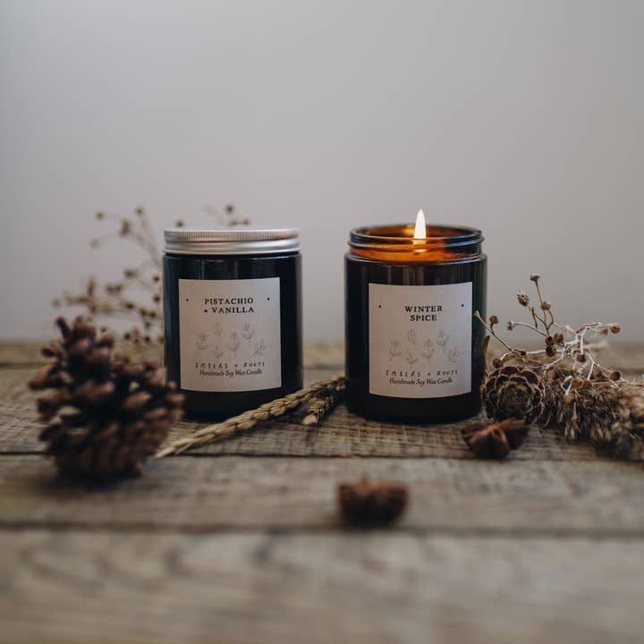 Embers & Roots - Wholesale Jar/Filled Candle - Winter Spice Medium Candle