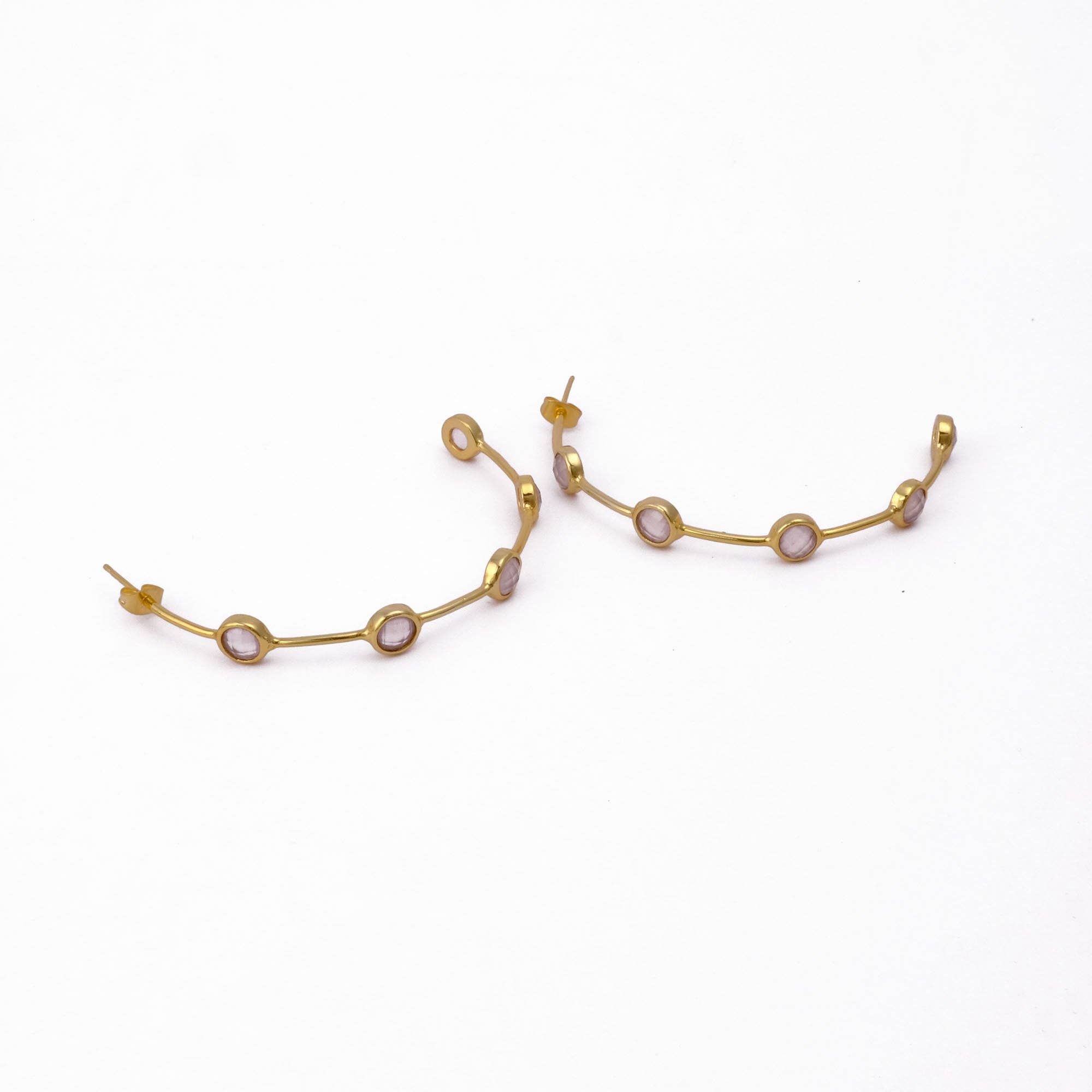 Seher Sf - Wholesale Hoop Earrings - Chalcedony stone hoops1