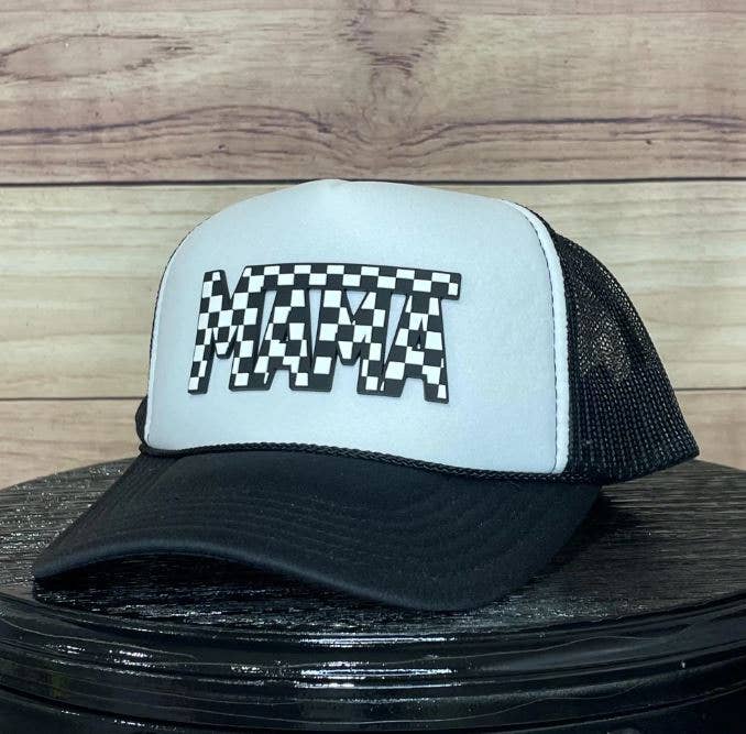LC Elizabeth - Wholesale Trucker Hat - Women's - Mama Checker Patch | LC Elizabeth Original | Custom Patch Trucker Hat3