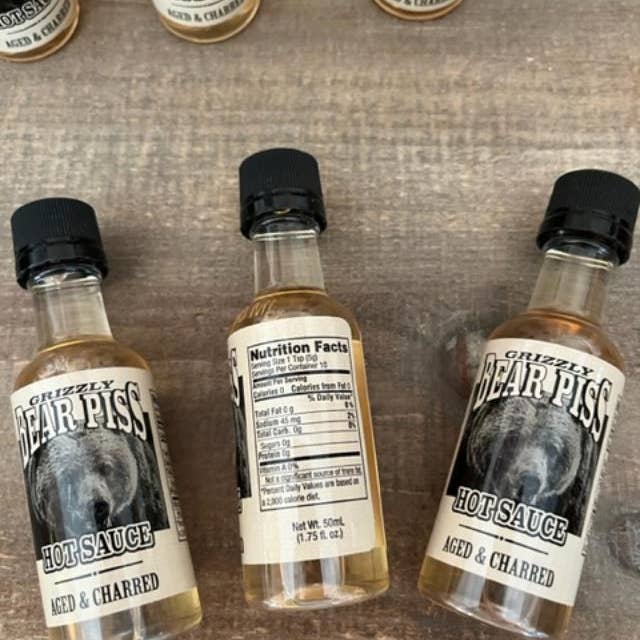 Fairhope Favorites, Inc. - Wholesale Hot Sauce - Grizzly Bear Piss Mini Hot Sauce - Aged & Charred2