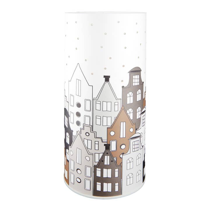 Lampe à vent (LED), éclairage urbain cylindrique, h.25,5 cm pour la vente par Gilde Handwerk Macrander GmbH & Co. KG