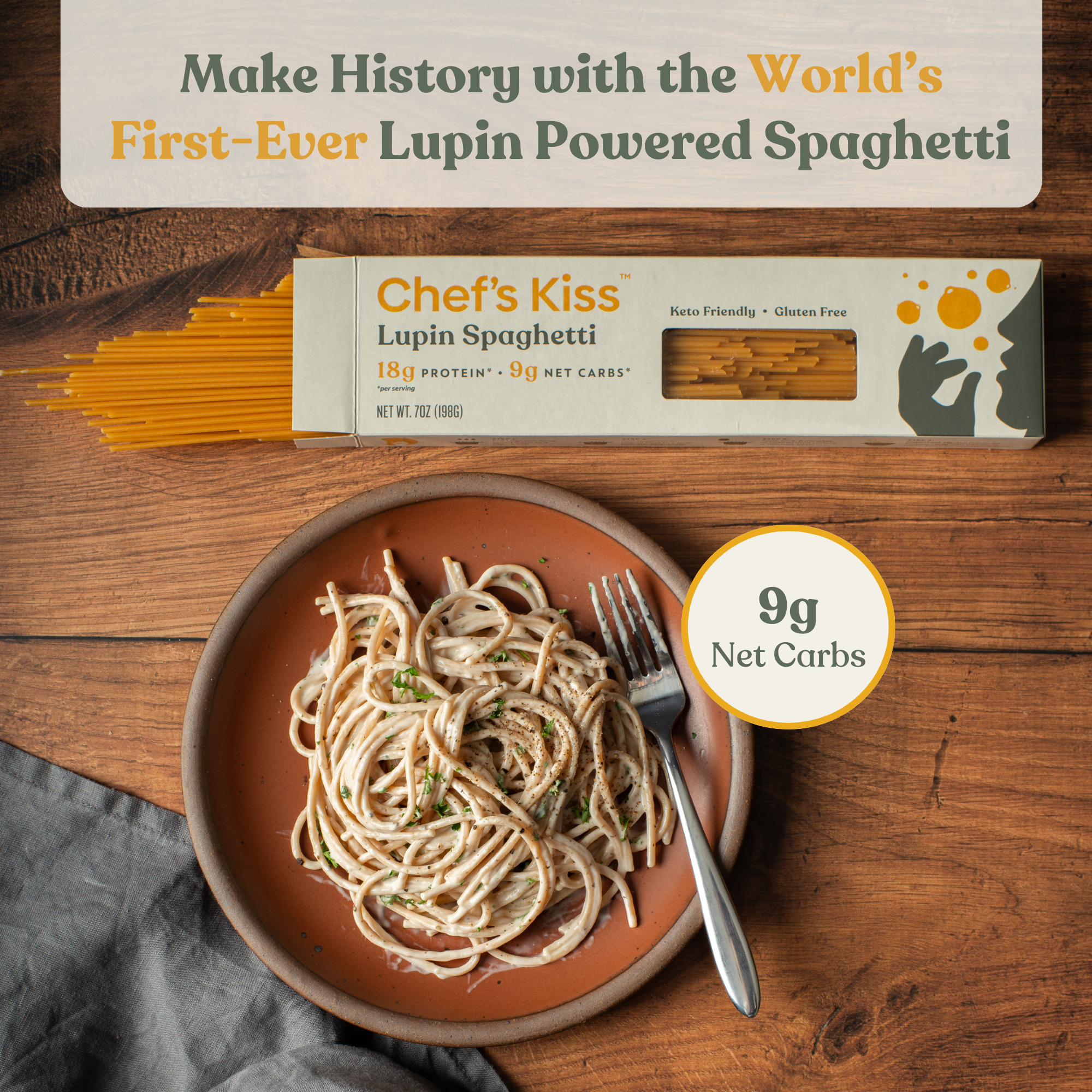 Chef's Kiss - Wholesale Pasta - Lupin Low Carb Spaghetti6