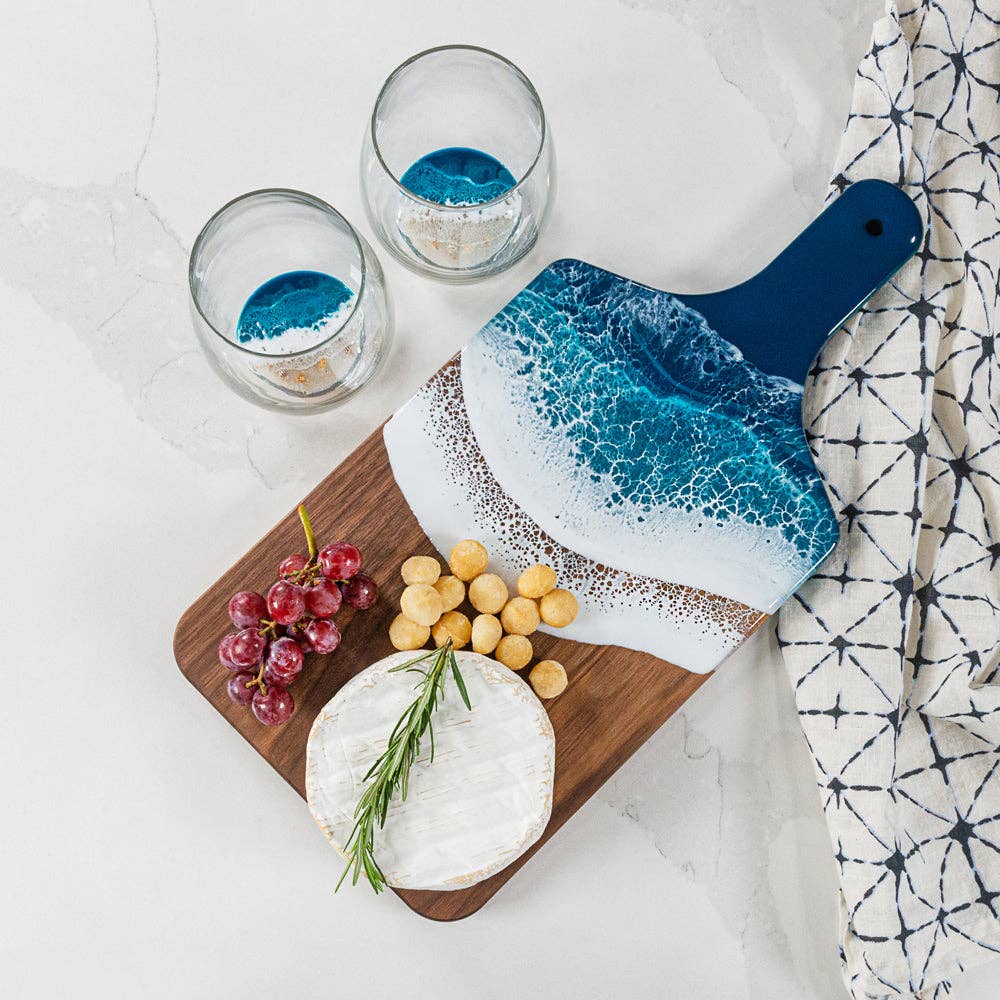 Kay Hova Art + Home - Wholesale Cheese Board - Rect. Serving Board w/ Handle2