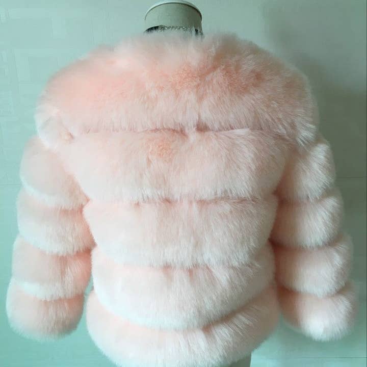 Marayn - Wholesale Jacket – Women's - Luxury Faux Fox Fur Short Jacket for Women45