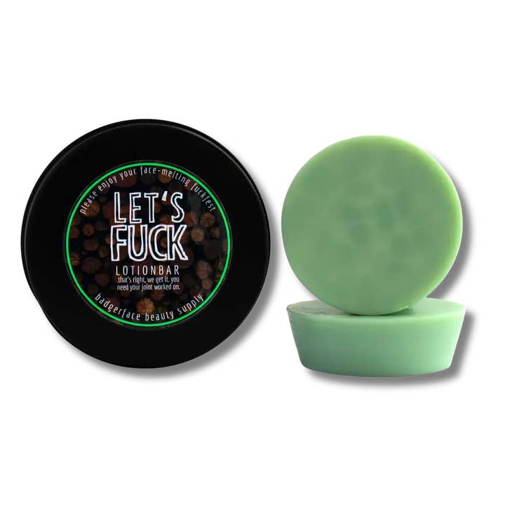 Badgerface Beauty Supply – Loção sólida por atacado – Let's Fuck barra de loção. Presentes engraçados e fofos para homens1