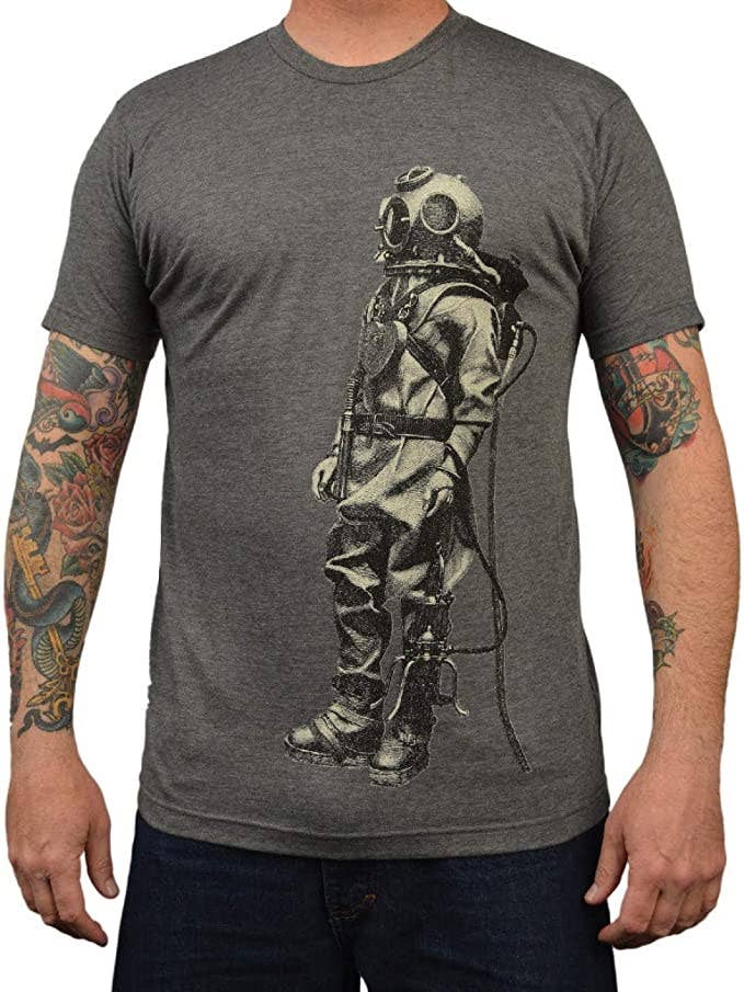 Heather Charcoal Exploration - Men's T-Shirt for wholesale on Faire