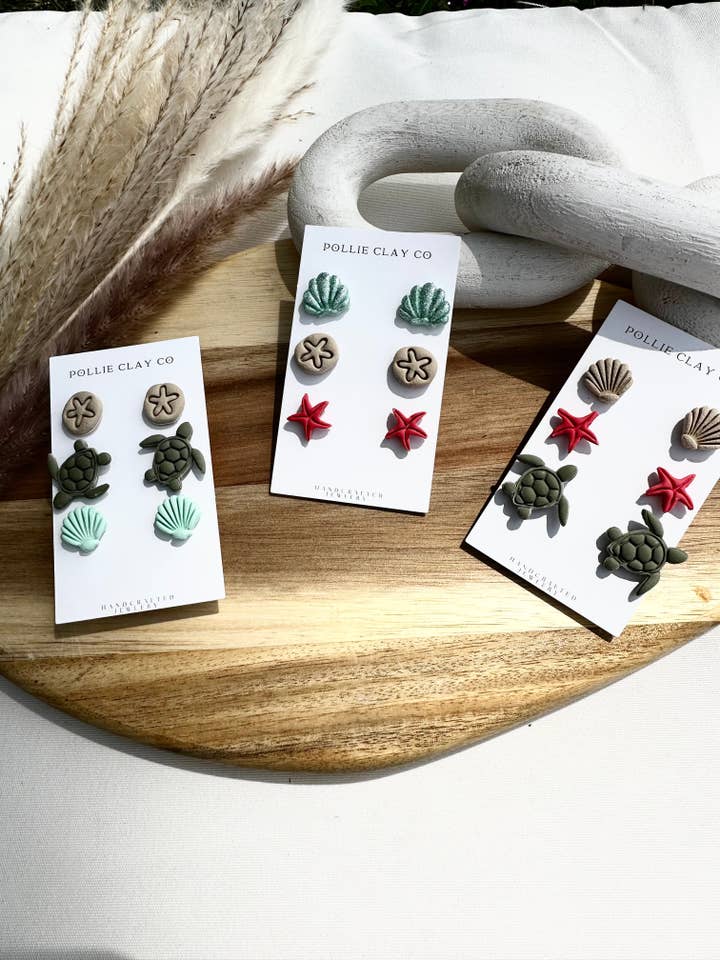 Beachy Stud Packs for wholesale by Pollie Clay Co