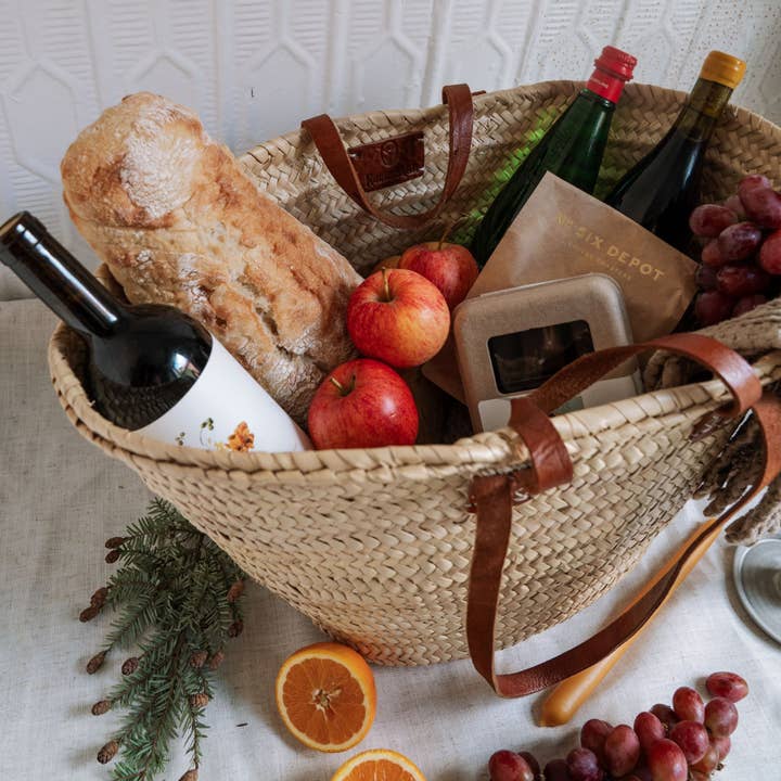 Kaaterskill Market - Wholesale Beach Bag - Parisian Farmer's Market Tote Basket2