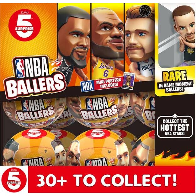 The Zoofy Group , LLC - Wholesale Classic Toy - Kids - ZURU NBA COLLECTIBLE BALLERS- CAPSULES- S1- 24 PC PDQ