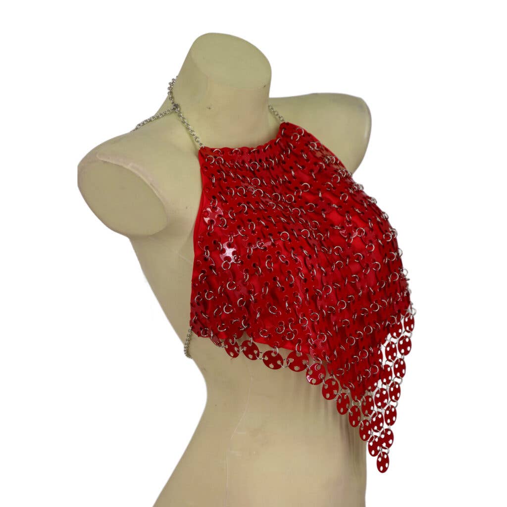 Western Fashion - Wholesale Blouse - Women's - 8456 - Halter top with circles chain3