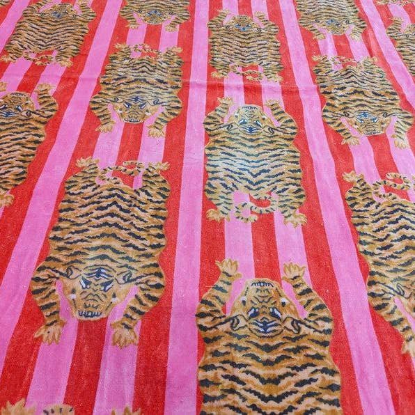 bhavnas boutique - Wholesale Fabric Paint - Velvet Animal Tiger Print All Fabric by The Yard Home Decor1