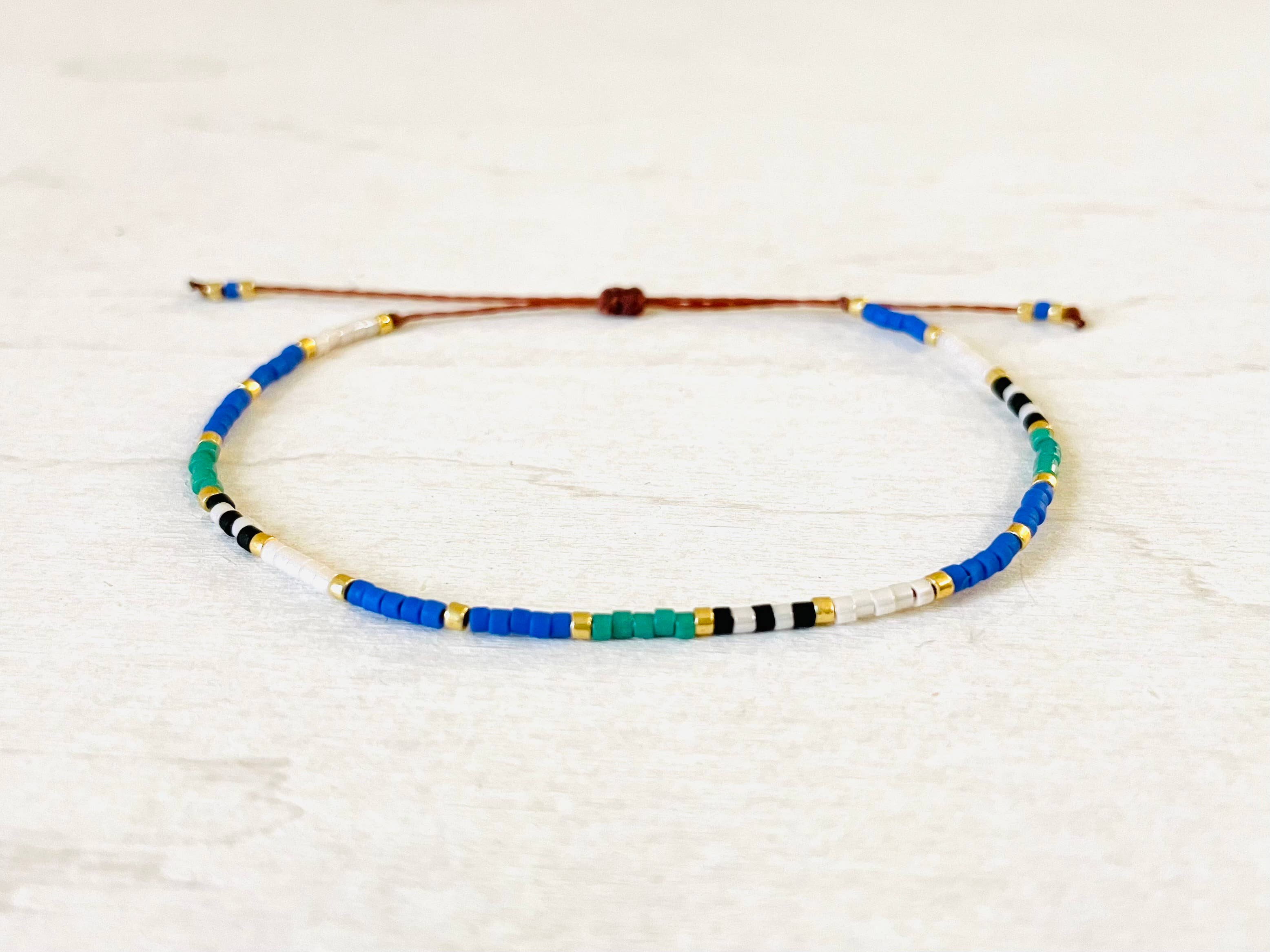 Atelline - Vente Bracelet de perles - Bracelet Perle Miyuki Réglable en nylon, rocaille 118