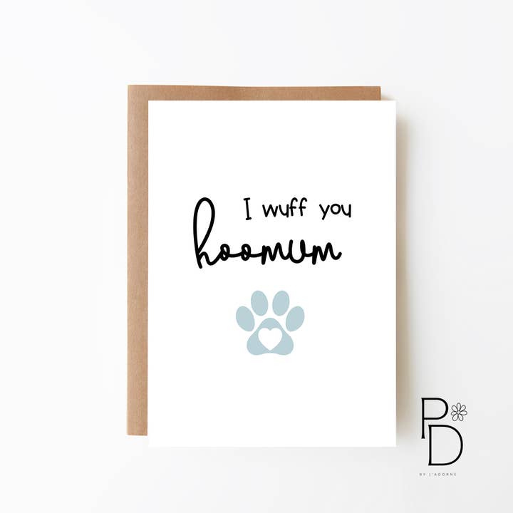 Paper Daisies by j'adorne - Wholesale Mother’s Day card - I Wuff You Hoomum Card