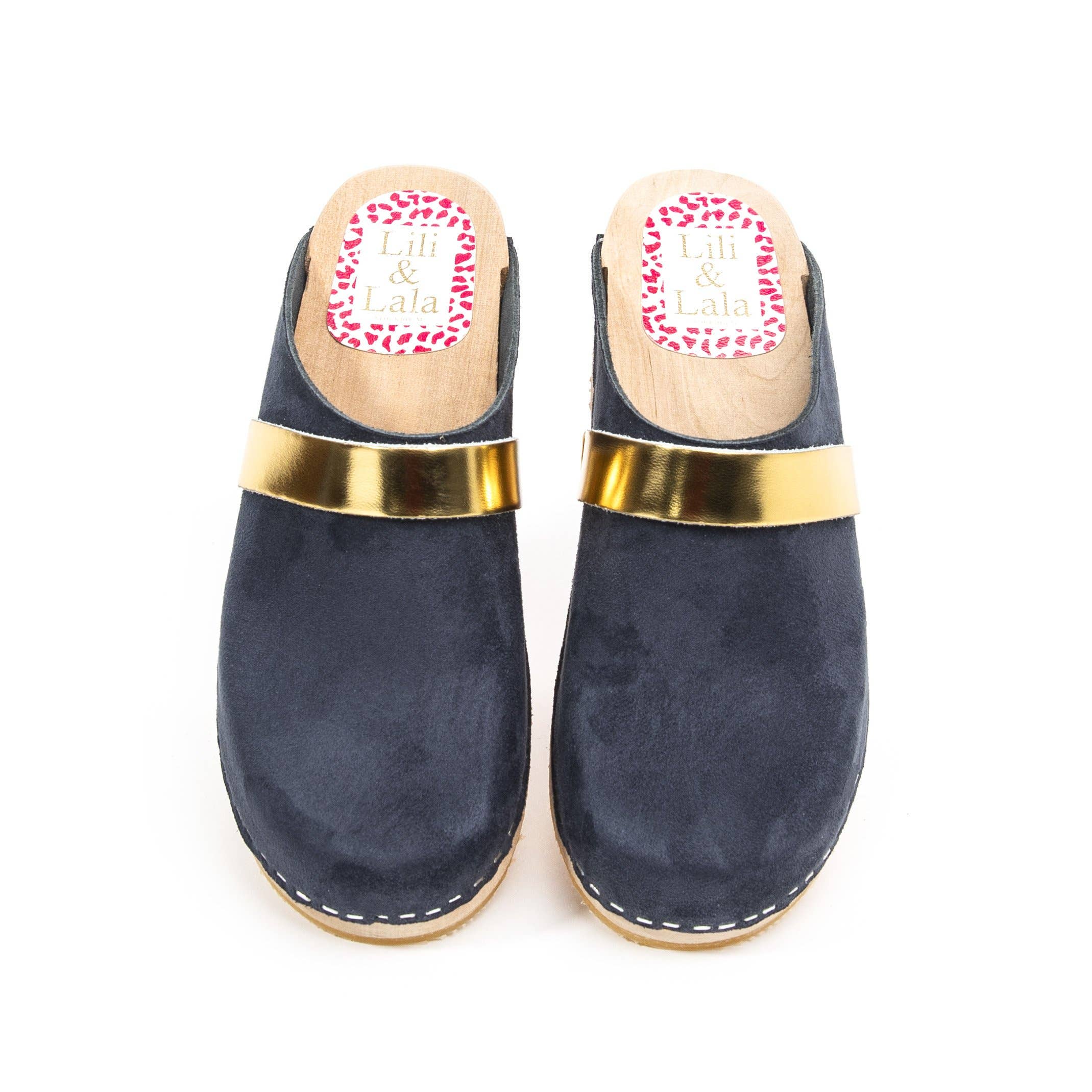 Lili & Lala - Wholesale Clogs - Women's - Malmö navy and gold1