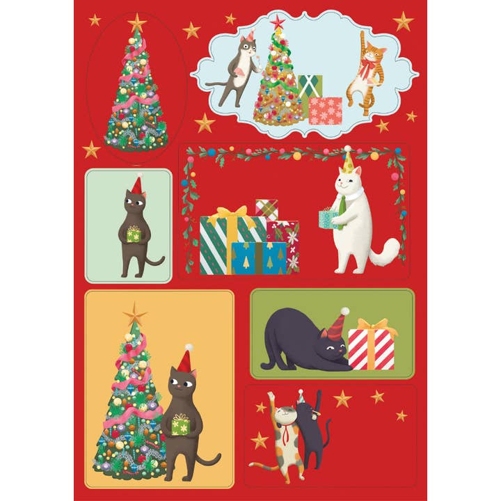 Roger La Borde - Wholesale Gift Tag Label - Miaow Factor Sticker Labels Sheet - ST 0821