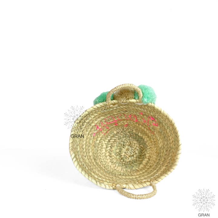 Gran Wholesale - Wholesale Tote Bag - Women's - Custom Basket With Pom Poms, Moroccan Bridesmaid Tote Bags.9