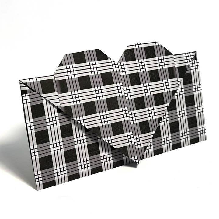 Handmade Aloha Kauai - Wholesale Envelopes - Handmade Origami Heart Envelope - Palaka Print6