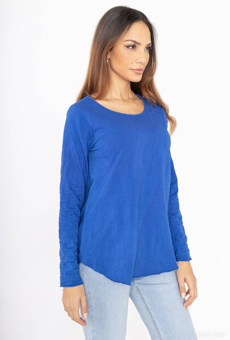 LINEN & COTTON HOUSE - Wholesale T-shirt (Zonder tekening) - Dames - 8008 basic katoenen T-shirt3