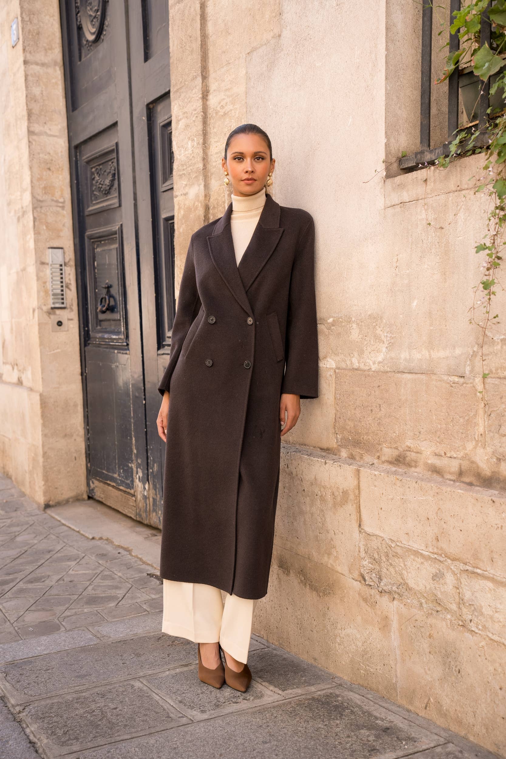 Attentif Paris – Großhandel Mantel - Damen – Extra langer, handgenähter Oversize-Mantel aus Wollmischung63