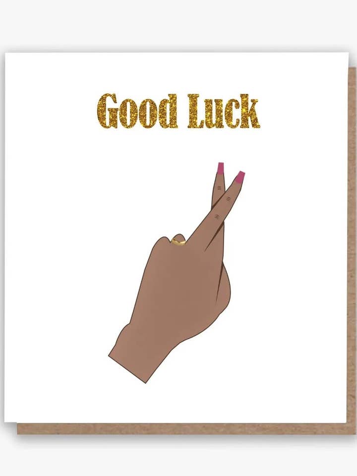 Viel Glück Karte🤞🏽! (Hellere Hautfarbe) für den Großhandel von All Shades