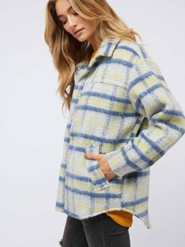 Davi & Dani - Wholesale Jacket - Women's - PLUS PLAID BUTTON DOWN JACKET7
