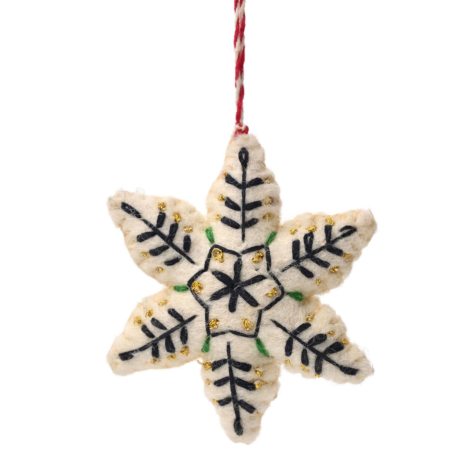 WIDDOP and Co. – wholesale Juldekoration – Blå och vit filt hängande dekoration - stjärna0