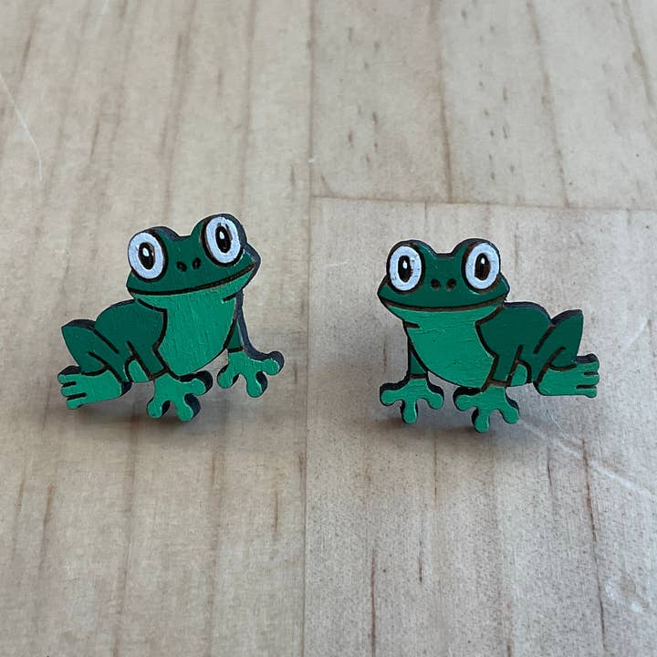 Australische Tierstecker - Laubfrosch - aus Holz, handbemalt für den Großhandel von Kiss My Patootie