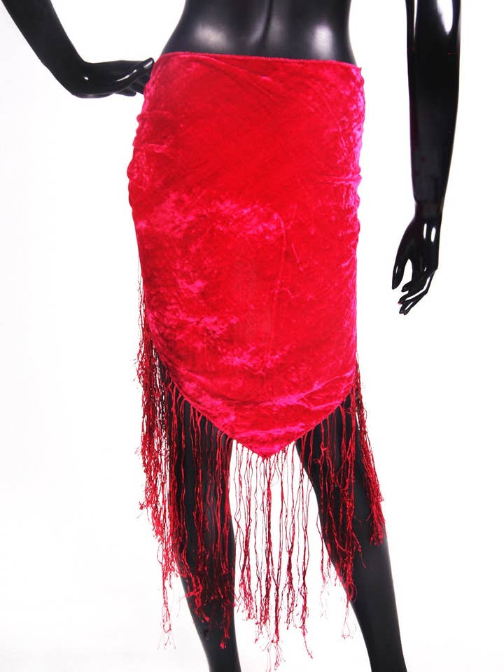 foulard en velours fuschia pour la vente par Senoritas Tribal Designs