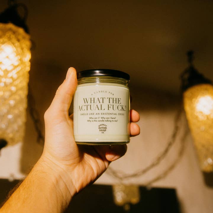 Whiskey River Soap Co. - Wholesale Jar/Filled Candle - What The Actual Fuck Candle | Funny Candles