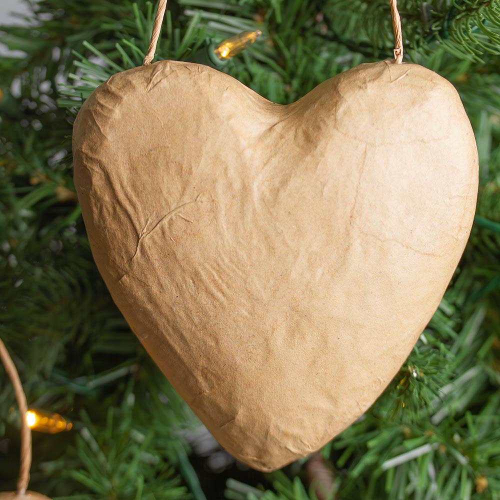 Factory Direct Craft - Wholesale Ornament - 5"  Puffy Paper Mache Heart Ornament3