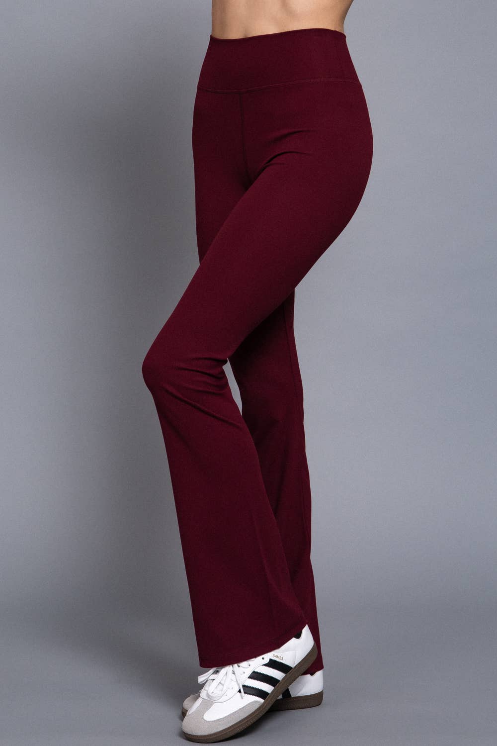 Active Basic | Active USA - Wholesale Athletic Pants - Women's - Waist Band Flare Stretch Workout Long Pants18