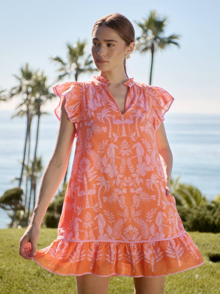 Sugarlips – Engroshandel Kjole - Dame – Davina Floral Ebba Skift Mini Kjole1