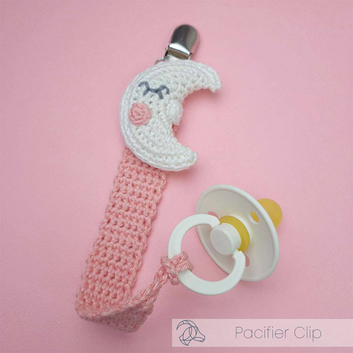 Hardicraft - Wholesale DIY Craft Kit - DIY Crochet Kit - Pacifier Clip Moon2