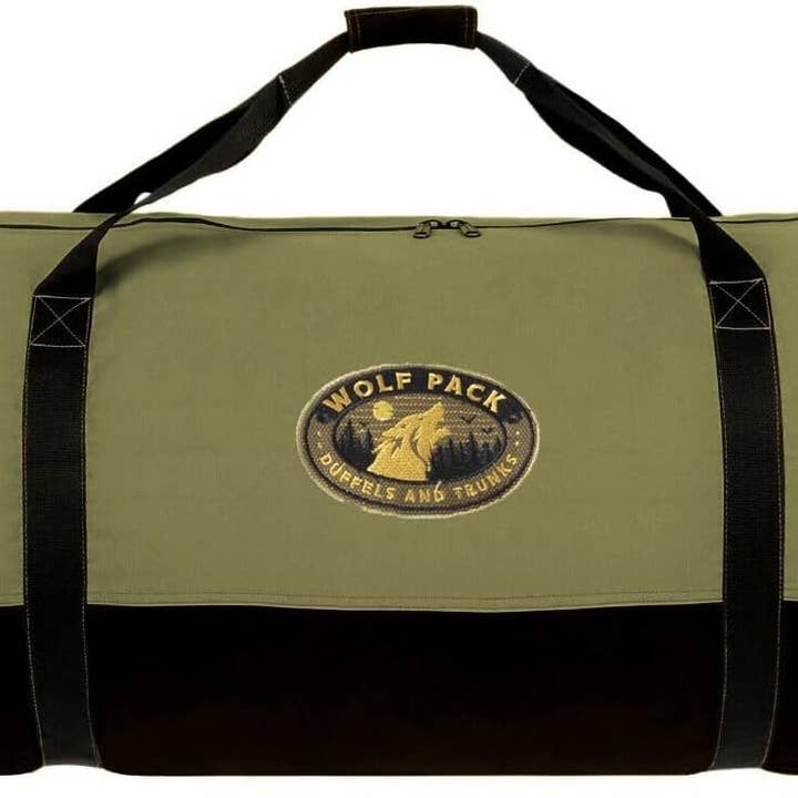 Outback Duffle Bag - Giant 48" x 20"-Inch in Black - Super Tough Heavy Duty Cotton Canvas Duffel Bag -Great for Camping, Travel, Hiking for wholesale by Gilbin