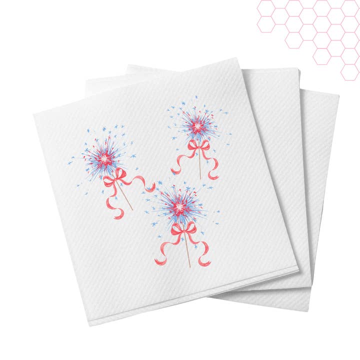 All American Sparklers Cocktail Napkins | Set of 20 for wholesale by Busy Bee Gift