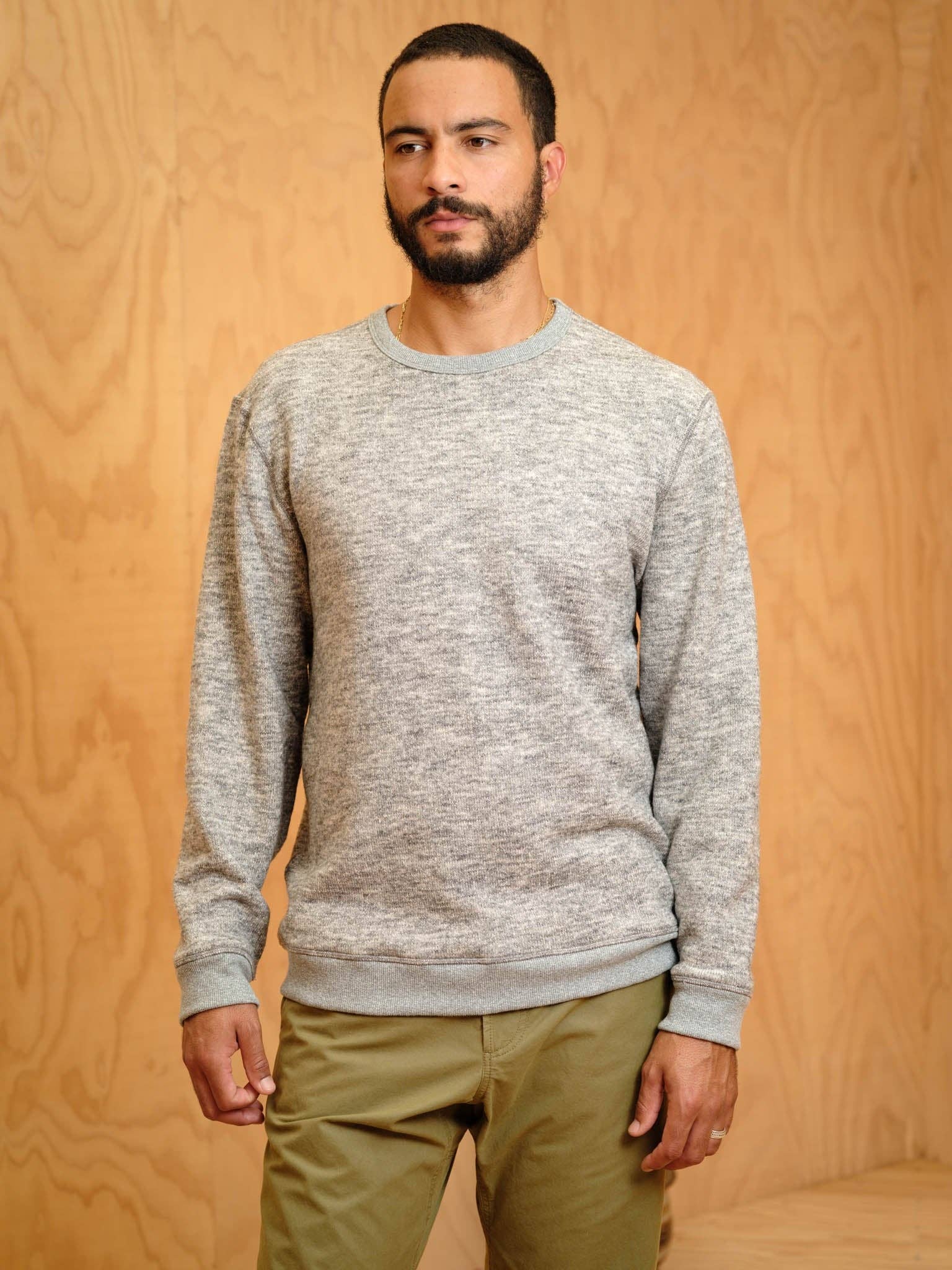 Grijs Gemêleerd T-shirt met ronde hals voor groothandel op Faire7