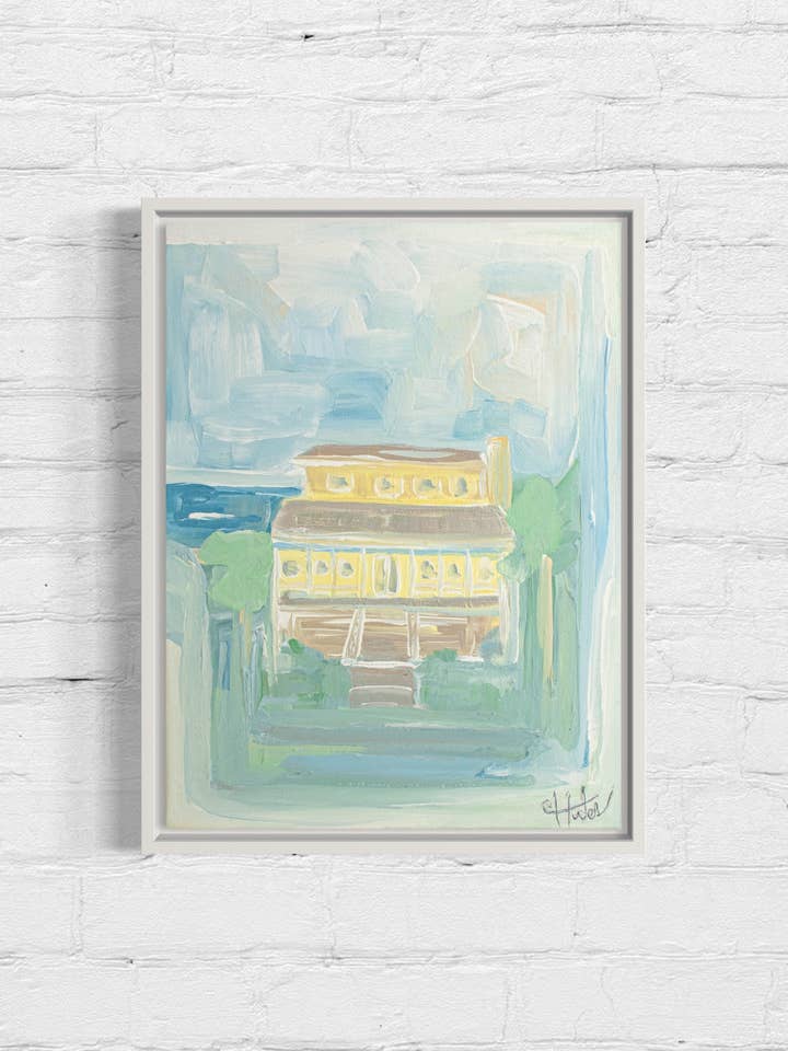 SURF SHACK- WRIGHTSVILLE BEACH No.4 for wholesale by Carol Hunter Art