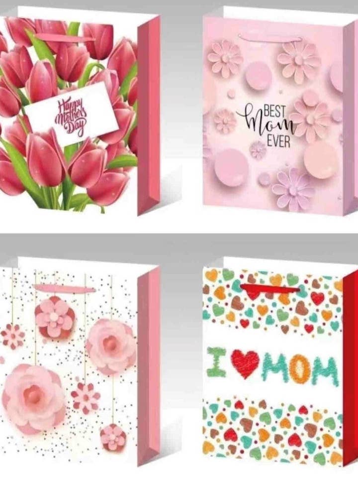 10" x 13" Mother's Day Gift Bag Assortment for wholesale by Tremont Floral Supplies