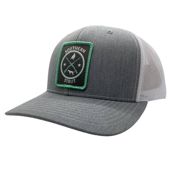 Quail & Pointer Woven Patch Trucker - Hand Selected $10 Hat! for wholesale by Southern Strut