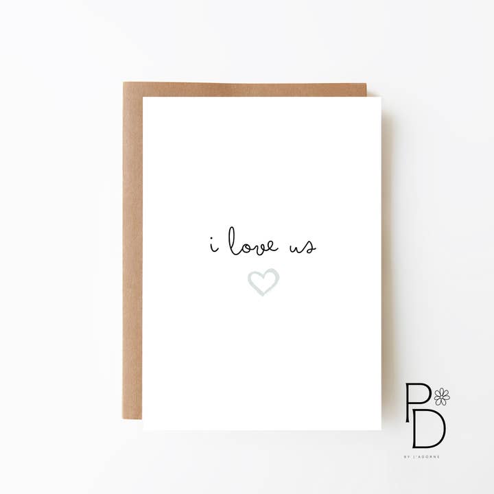 Cartão Eu amo-nos por atacado de Paper Daisies by j'adorne