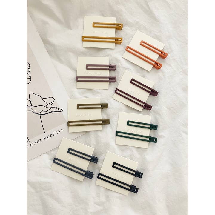 Warm Flat Colorful Hair Claw-Hair Clips - DAWA ASSORTED (Warm) for wholesale on Faire