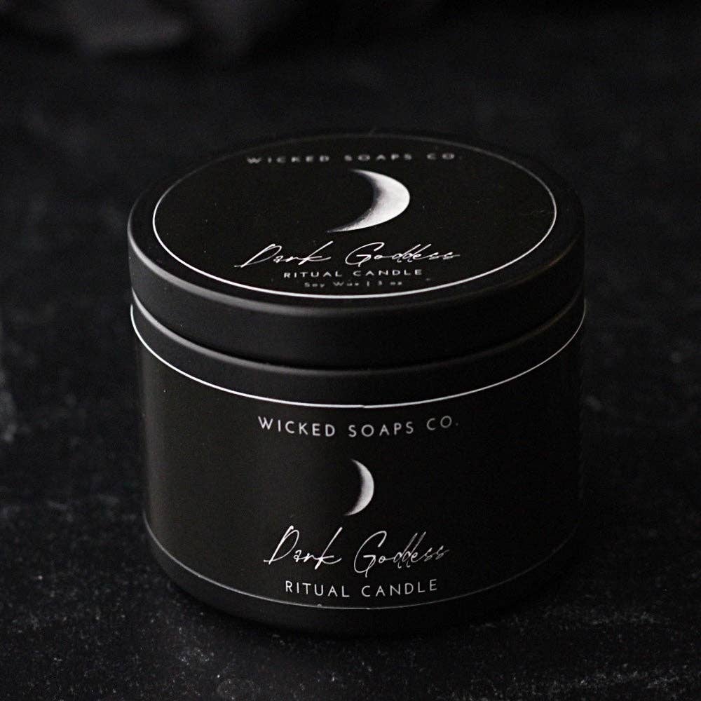 Wicked Soaps Co. - Wholesale Travel Candles - Dark Goddess Ritual Candle | Soy Wax Candle7