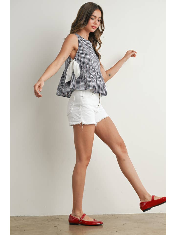 BUTTERMELON - Wholesale Blouse - Women's - Sky Meadow Peplum Top - BMT775029