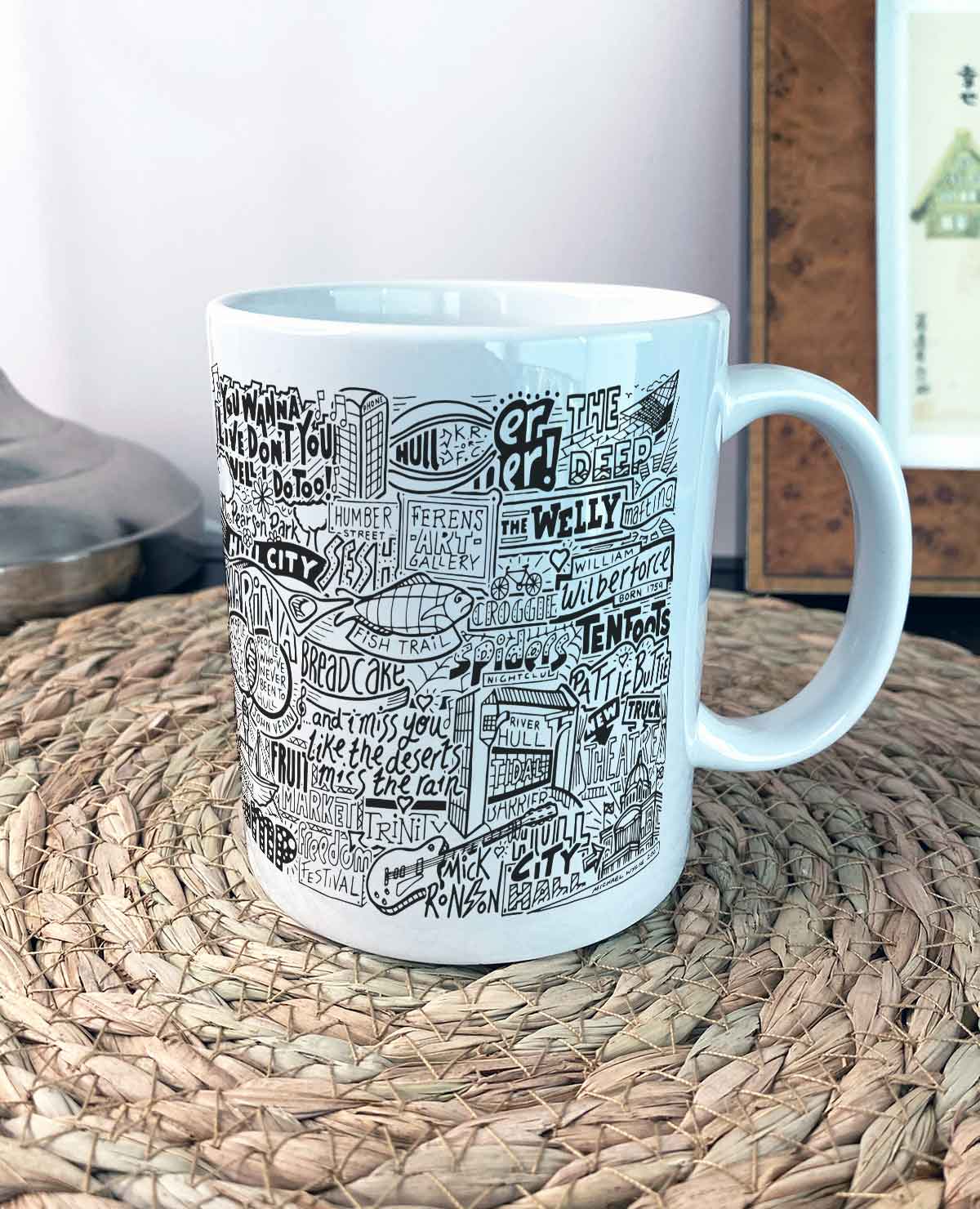 Sketchbook Design – wholesale Coffee mug – Hull Landmarks Illustration Mug2