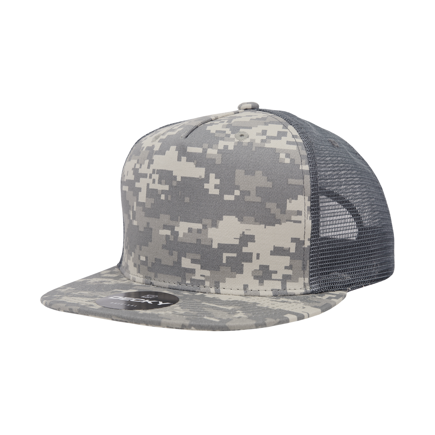 The Park Wholesale - Wholesale Truckerpet - Uniseks - Decky 1040 - Blanco Trucker Snapback-hoeden met 5 panelen - 10403