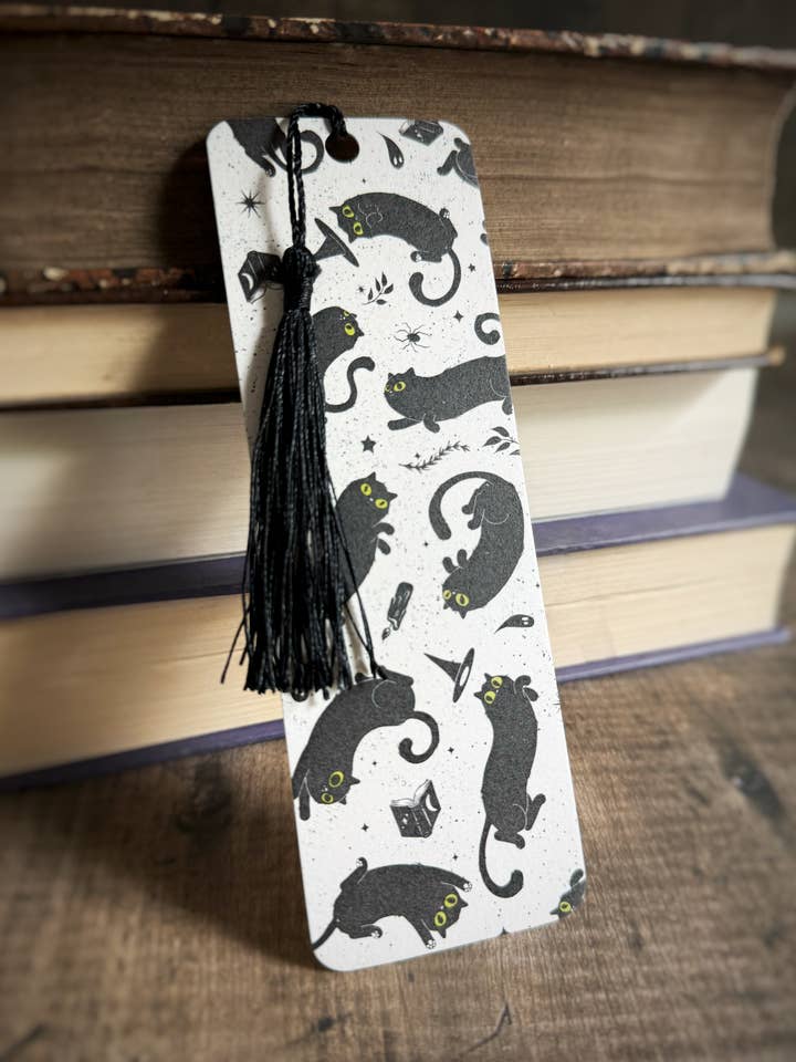 Void Kitties Bookmark | black cats | book lovers | tassel for wholesale by Elissa Marie Creative