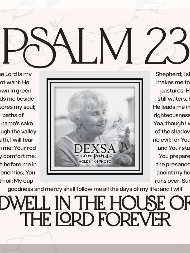 Psalm 23 - 12X12 Glass Photo Frame for wholesale by Dexsa